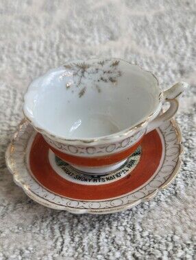 Vintage Smokey Bear Great Smoky Mts Occupied Japan Mini Cup Saucer